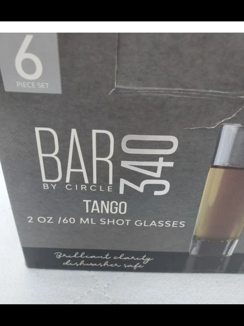 Bar III Gray Box Tango 2 oz Shot Glasses - Set of 6
